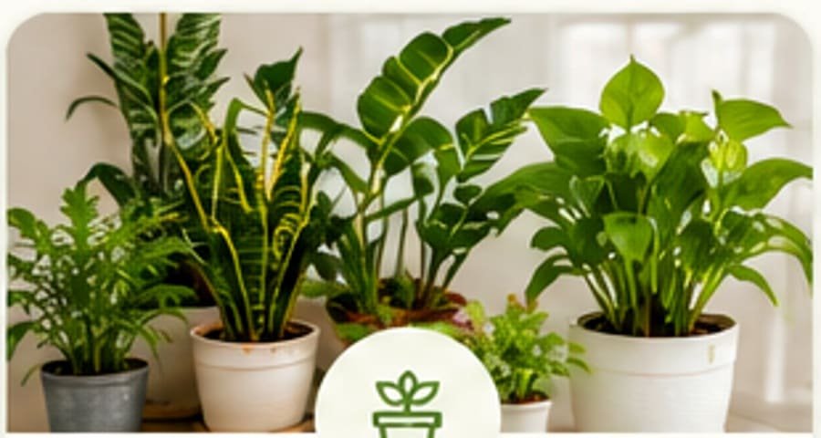 Indoor plants in decorative pots