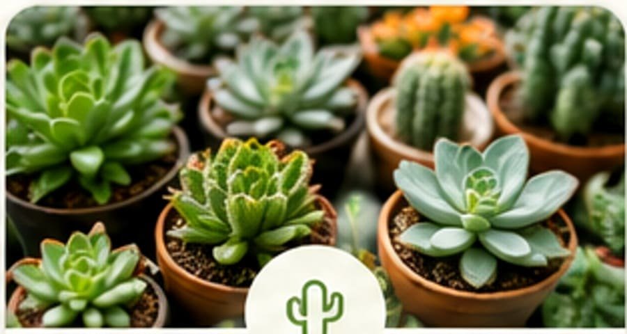Succulents and cactus collection
